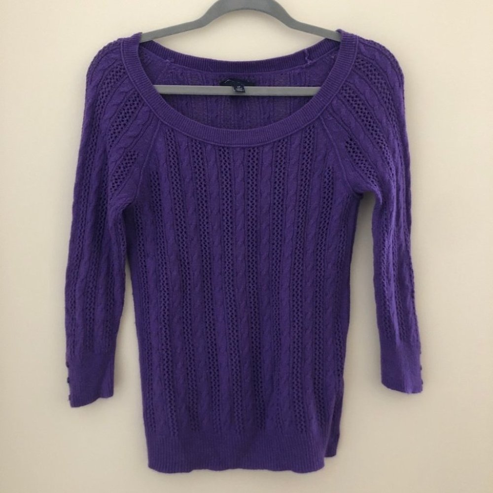 American Eagle Purple Knit Sweater